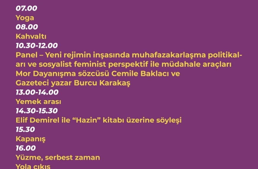 5. Yaz Kadın Kampı 2021 Kamp Programı (2. Gün)