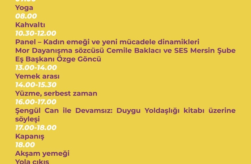 5. Yaz Kadın Kampı 2021 Kamp Programı (2. Gün)