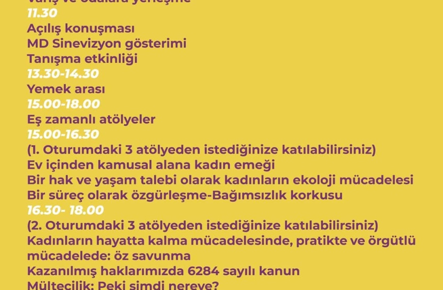 5. Yaz Kadın Kampı 2021 Kamp Programı (1. Gün)