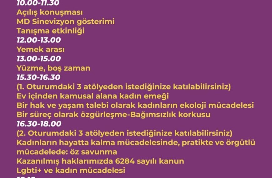 5. Yaz Kadın Kampı 2021 Kamp Programı