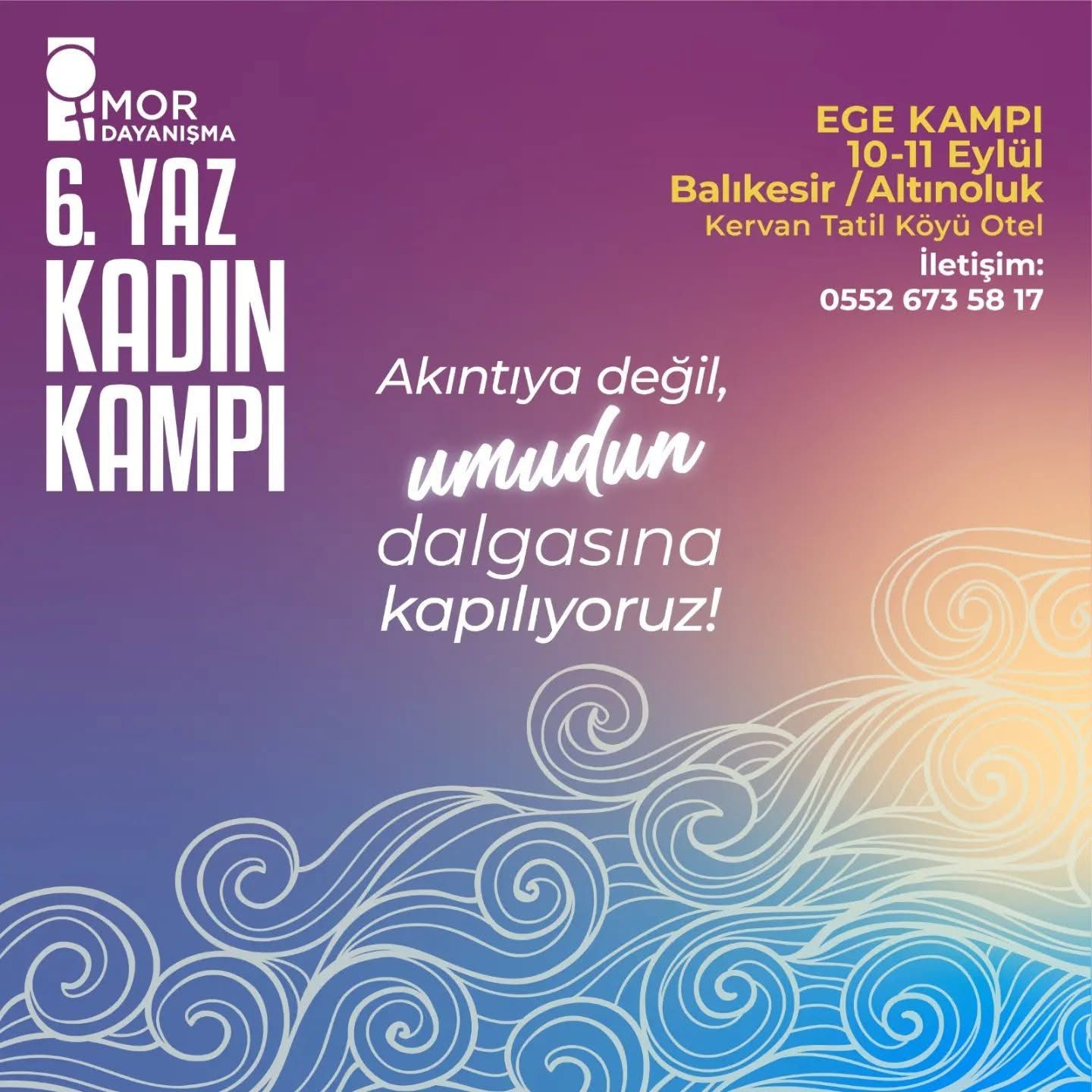 6. Yaz Kadın Kampı 2022 Afişi (Ege)