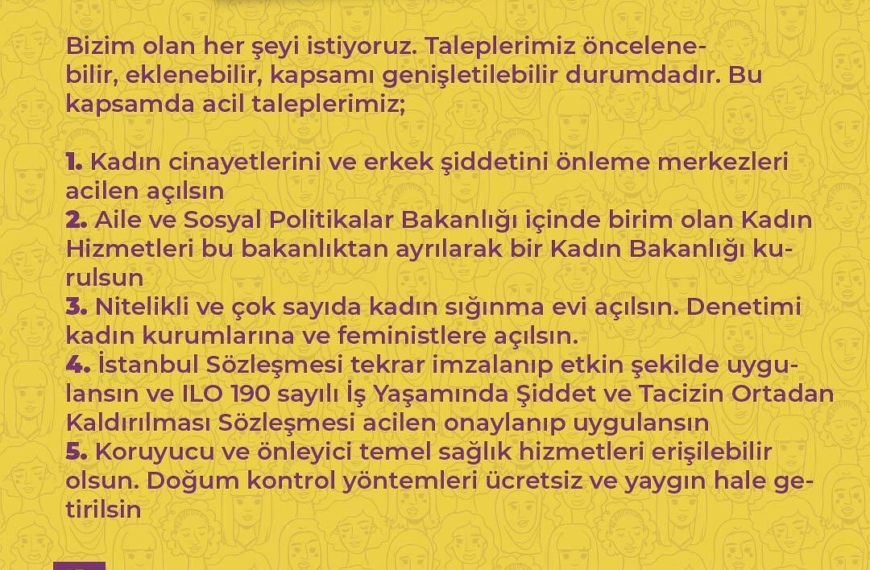 2022 Konferansına Giderken Talepler (6. Metin)