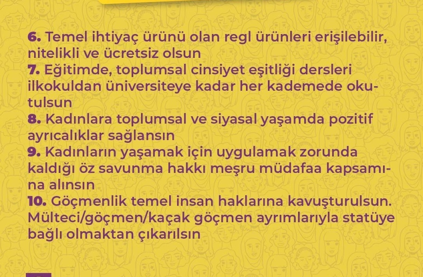 2022 Konferansına Giderken Talepler (7. Metin)
