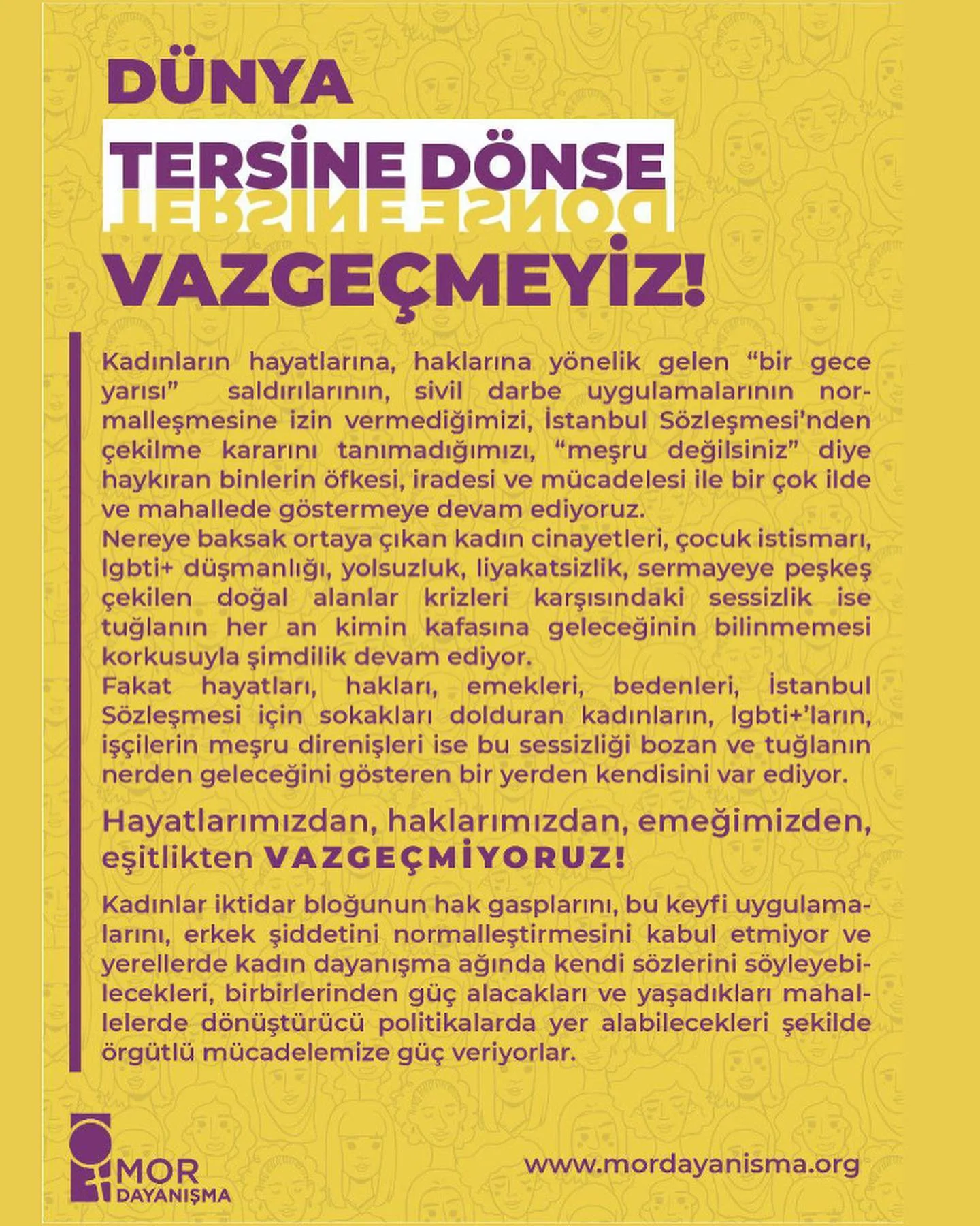 Vazgeçmiyoruz