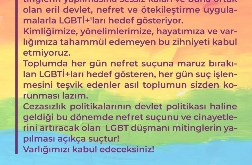 LGBTİ+ Düşmanlığına Karşı
