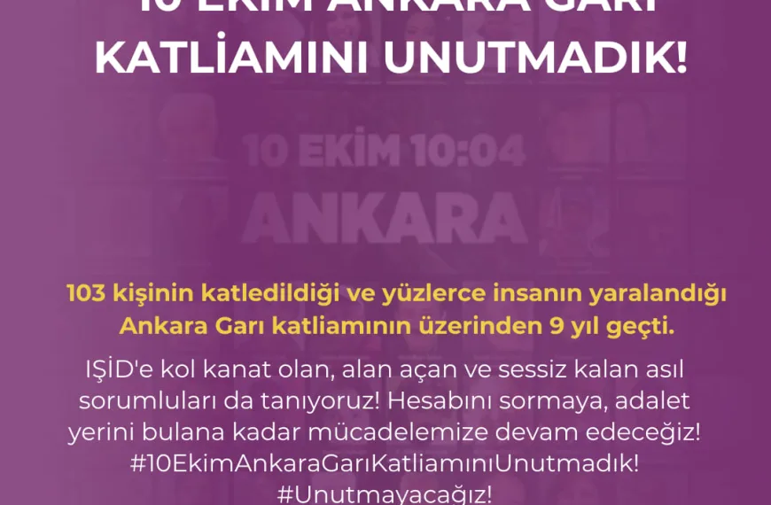 10 Ekim Gar Katliamı Anma