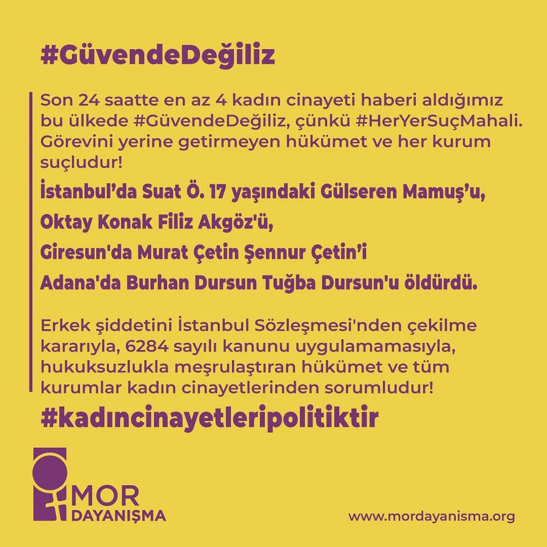 Kadın Cinayetleri Politiktir - eylul 2021